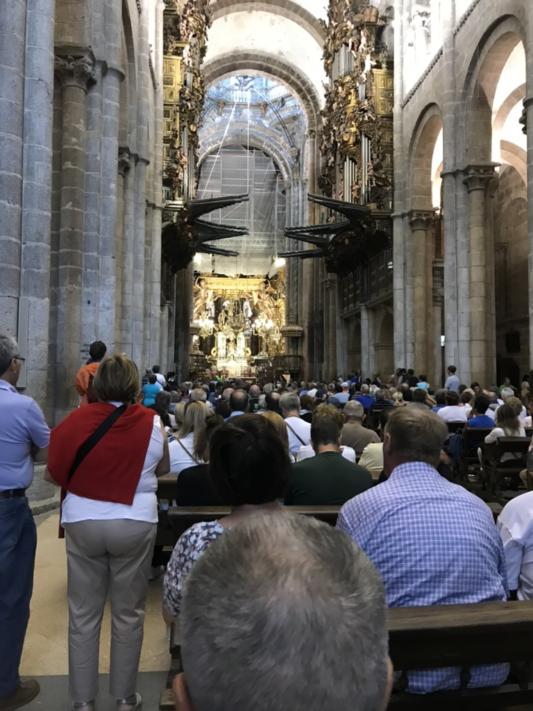 Inside the Cathedral of Santiago